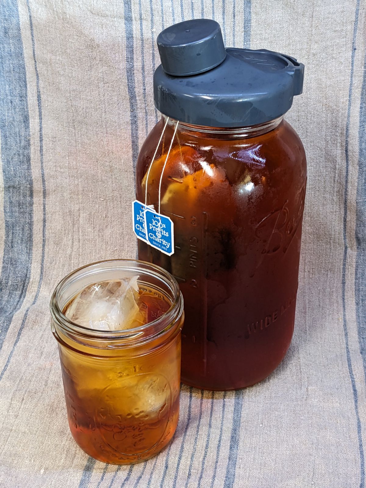 Cold Brew Iced Tea in pitcher and cup with ice