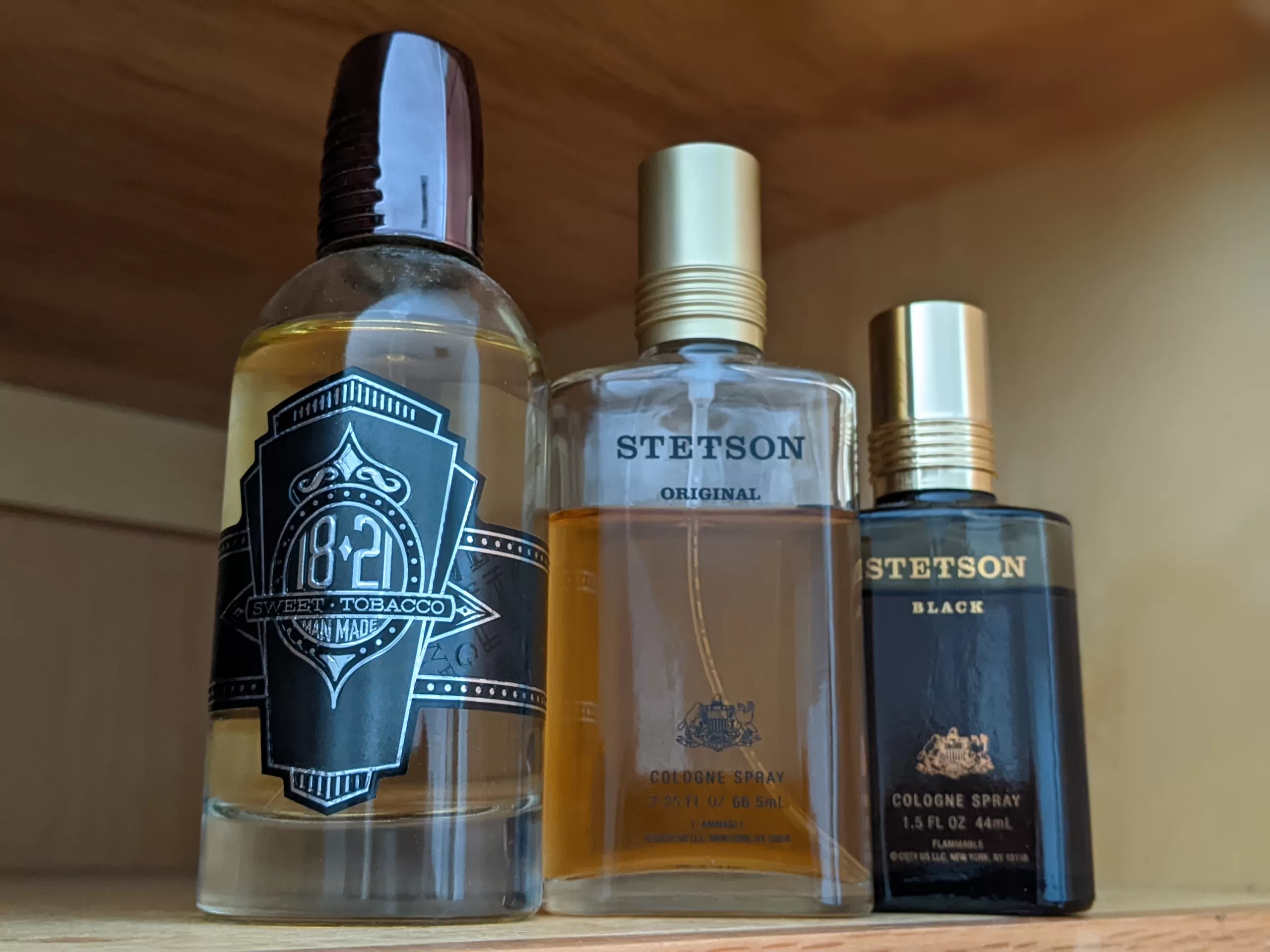 Stetson and Stetson Black and 18.21 Colognes