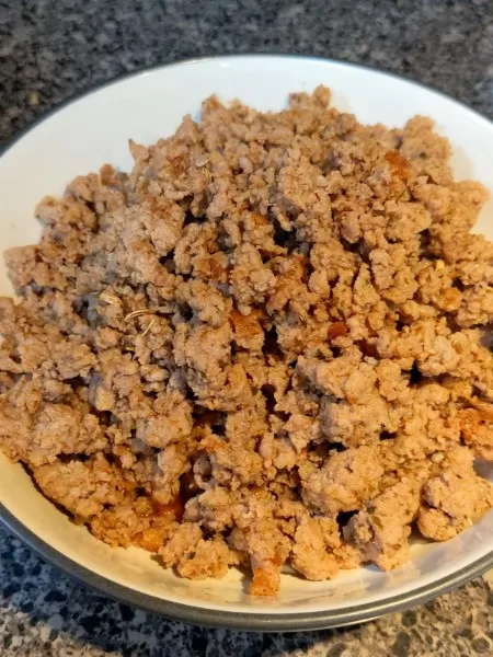 cooked homemade italian sausage in a bowl